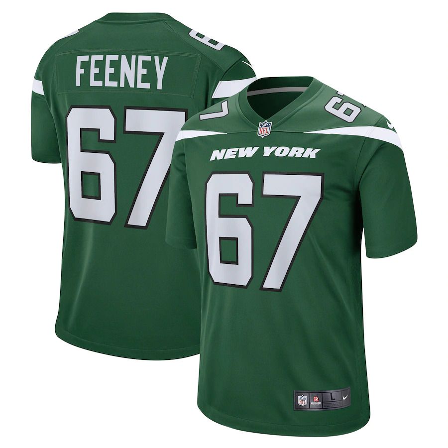 Men New York Jets 67 Dan Feeney Nike Gotham Green Game NFL Jersey